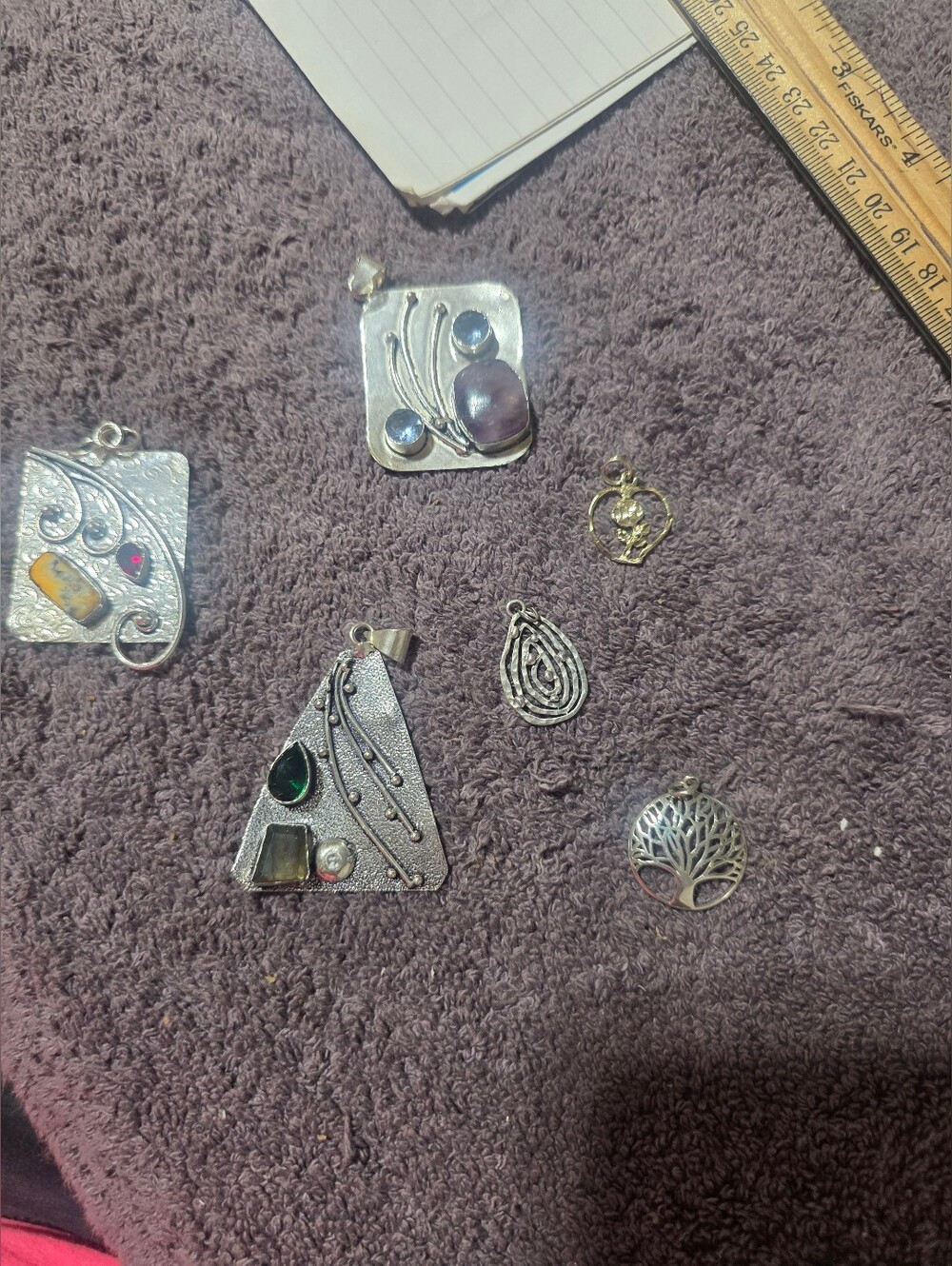 6 Different Silver Pendants Skmenwuth Gems - Picture 2 of 8